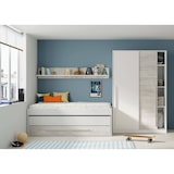 thumbnail of Dmora Letto singolo Sunnyvale, Struttura letto per cameretta, 199x96h65 cm, Bianco