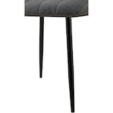 thumbnail of Chaise de salle à manger Dijon avec Piètement en métal noir Tissu/Gris foncé