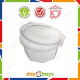thumbnail of DayBays 2000 Stk. Haushaltsbox PP 250 ml 144x140x38 mm 8 Eckig Salat-Box Alpha mit anhängendem Deckel