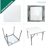 thumbnail of Mesa plegable "SOLID SQUARE" 86*86*74cm. Uso Público Interior/Exterior Tablero Resina HDPE 3,8cm 4 Personas y Carga 120 kg. Multiusos. The Homeweeks