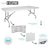 thumbnail of WellHome - Klappbarer Tisch mit Metallrahmen 180 cm x 75 cm x 74 cm