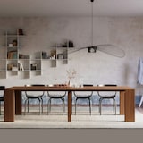 thumbnail of Cybert tavolo consolle allungabile legno 50-300x78 cm 12 posti - noce