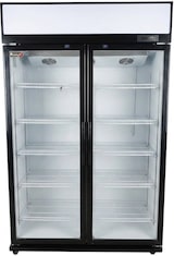 thumbnail of Romux® Glastürkühlschrank MB 750 Liter 2 Türen Belüftet | Professioneller Getränkekühlschrank mit Glastür & LED