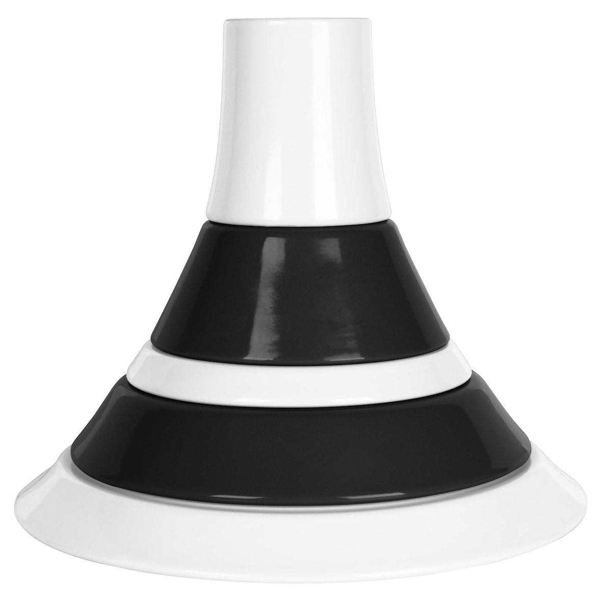 Benetton - Set 5 pezzi di stoviglie piramidali in gres B&W Be