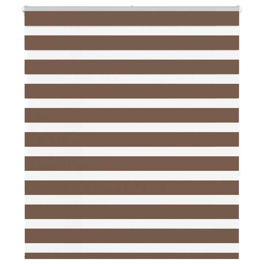 vidaXL Doppelrollo Braun 125x150 cm Stoffbreite 120,9 cm Polyester