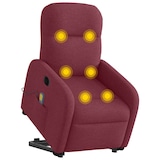 thumbnail of vidaXL Elektrischer Massagesessel mit Aufstehhilfe Weinrot Stoff