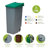thumbnail of Geschlossener Abfallbehälter Recyclo 110 Liter. Farbe Grün.