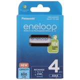 thumbnail of Panasonic eneloop, vorgeladen, Retail Blister (4-Pack)BK-4MCDE/4BE Akku NiMH, Micro, AAA, HR03, 1.2V und 800mAh 5410853064305