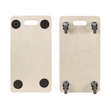 thumbnail of Plateau roulant, revêtement antidérapant, 4 roues pivotantes, capacité de charge 150 kg