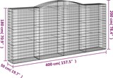 thumbnail of vidaXL Gabionen mit Hochbogen 4 Stk. 400x50x180/200cm Verzinktes Eisen