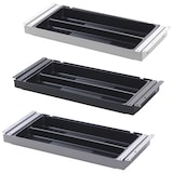 thumbnail of bümö Schreibtisch Organizer Schublade aus Metall in schwarz mit Schreibwareneinsatz - Unterbau Ablage einfach unter dem Tisch montierbar,