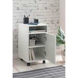 thumbnail of Rollcontainer Weiß 33x60x38cm Schubladenschrank, Schreibtisch-Container mit Tür & Ablage, Bürocontainer mit Rollen, Kleiner