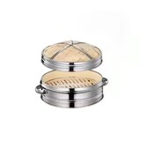 thumbnail of Camada de Panela a Vapor Ø23.5cm com Tampa em Aço Inoxidável e Bambu