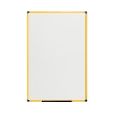 thumbnail of Bi-Office Industrial Ultrabrite Robuust Gelakt Stalen Magnetisch Whiteboard Met Een Geel Aluminium Omlijsting En Pennenbak, 150x100 cm