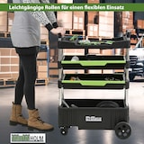 thumbnail of Montagewagen klappbar mobil transportabel 67,5x40x95 cm Traglast 80 kg 4 Ablagefächer leer