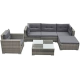 thumbnail of vidaXL 6-tlg. Garten-Lounge-Set mit Auflagen Poly Rattan Grau