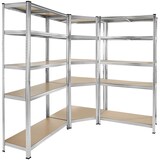 thumbnail of Schwerlastregalsystem Gustav, 3-teilig, 15 Böden, 2625 kgsilber