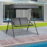 thumbnail of Outsunny Dondolo a 2 Posti da Giardino con Tettuccio Regolabile Grigio