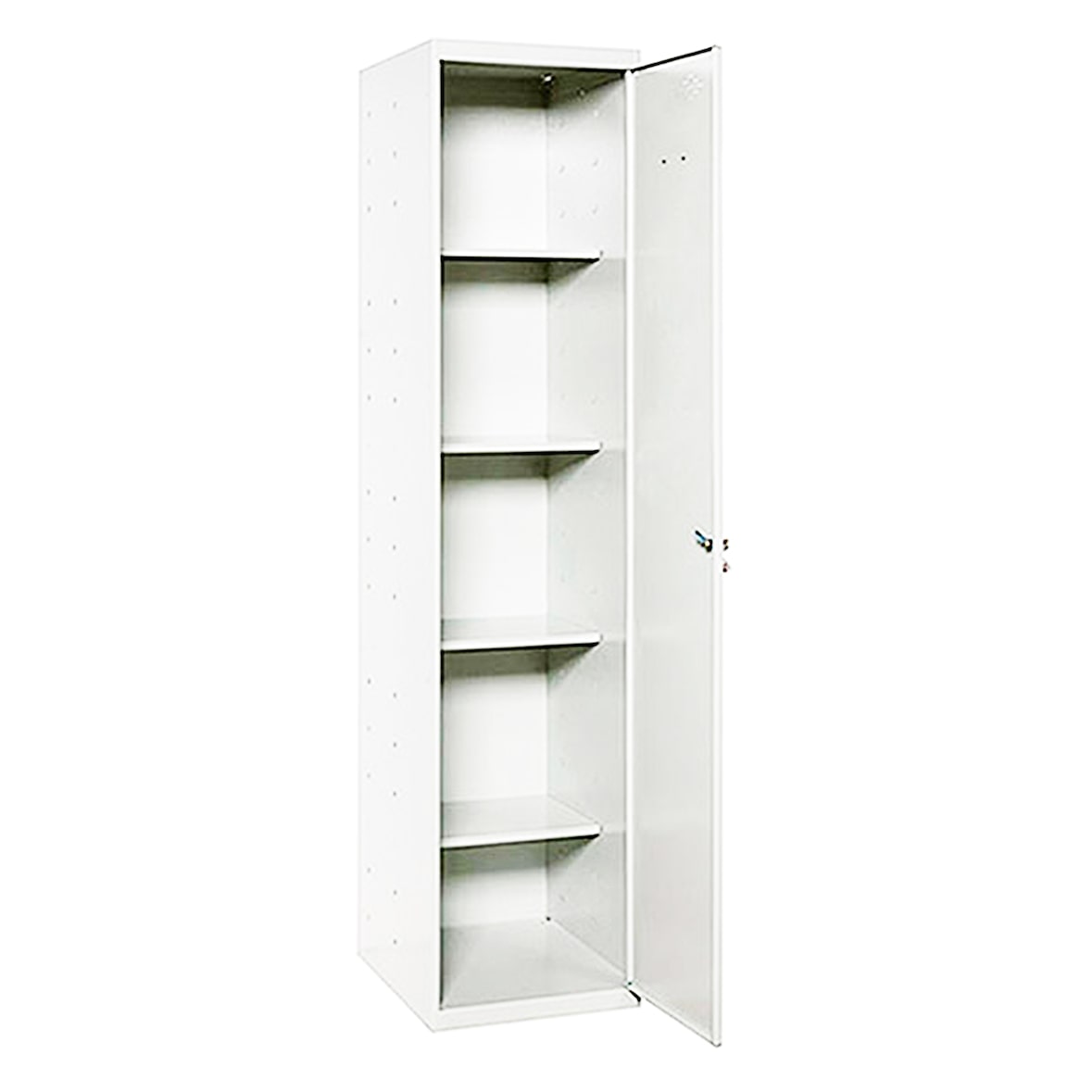 SimonRack Aktenschrank, Mehrzweckschrank, Stahl-Aufbewahrungsschrank, 4 Ebenen, Schloss - Simonlocker