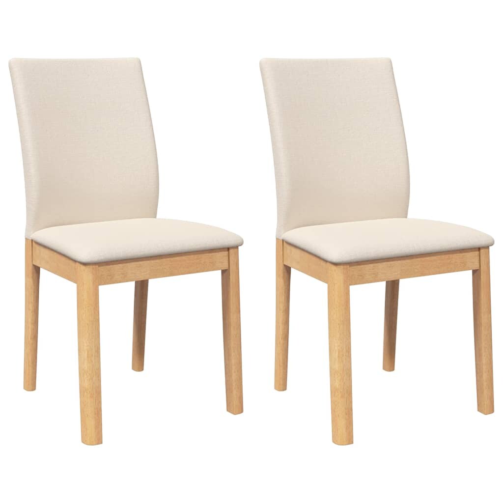 vidaXL Esszimmerstühle mit Kissen 2 Stk. Massivholz Gummibaum