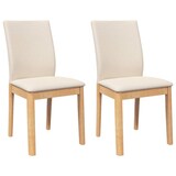 thumbnail of vidaXL Esszimmerstühle mit Kissen 2 Stk. Massivholz Gummibaum