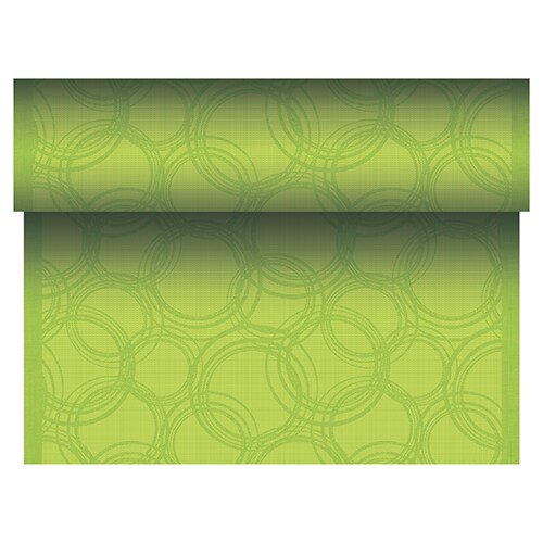 PAPSTAR, Tafellopers, stofkarakter, PV-Tissue Mix "ROYAL Collection" 24 m x 40 cm lime "Bubbles"