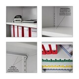 thumbnail of PROREGAL Mega Deal 3x Flügeltürenschrank ELEPHANT Metall Aktenschrank komplett montiert abschließbar 180x80x40cm Stahl 4 Ebenen Stahlschrank Lichtgrau