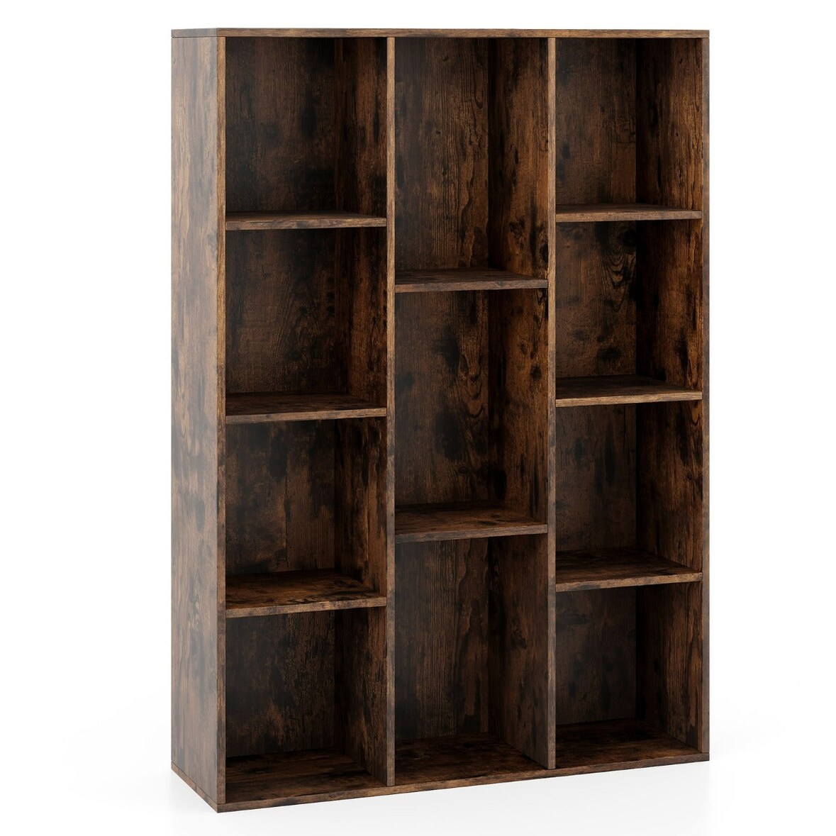 Helloshop26 - Modernes Bücherregal 74 x 24 x 106 cm 11-teilig mit Kippsicherung braun 20_0010679
