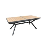 thumbnail of Table de jardin extensible 187/250 cm en aluminium et effet bois