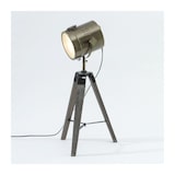 thumbnail of Lampe Projecteur en métal Bronze et pied en Bois H 68 cm