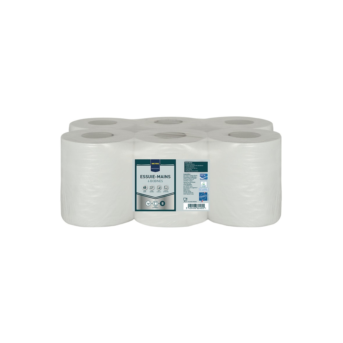 METRO PROFESSIONAL Bobine 2 plis ultra absorbant 570 F X 6