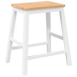 thumbnail of vidaXL Barstühle 2 Stk. Weiß Massivholz Gummibaum