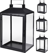 thumbnail of 3er Gartenlaternen Laternen Metall Windlicht Schwarz H28/35/44cm