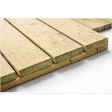 thumbnail of Loseta de madera de pino suelo exterior 100x100x3,3 cm tratada autoclave nivel 3 para jardín