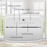 thumbnail of KLAMER Mobile Klimaanlage mit Abluftschlauch und Wassertank, 12000 BTU/h, 3-in-1 Klimagerät für Räume bis 35m², mit Luftentfeuchter, Kühlung und Vent…