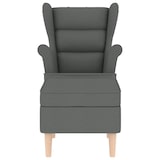 thumbnail of vidaXL Sessel mit Fußhocker Dunkelgrau Stoff