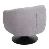thumbnail of Lounge-Sessel HWC-J76, Cocktailsessel Sessel drehbar, Bouclé Stoff Metall ~ hellgrau