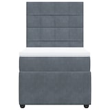 thumbnail of vidaXL Boxspringbett mit Matratze Dunkelgrau 80x200 cm Samt
