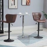 thumbnail of HOMCOM Set 2 Sgabelli Bar Finta Pelle con Altezza Regolabile Marrone