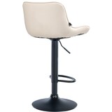 thumbnail of Banco de bar em couro sintético Vonore creme/preto