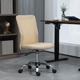 thumbnail of Vinsetto silla de oficina de malla silla de escritorio giratoria sin brazos con altura ajustable carga 100 kg para estudio 43x58x90-100 cm beige