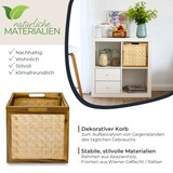 thumbnail of HMF Aufbewahrungskorb passend für Kallax Regale, Korb aus Rattan mit Wiener Geflecht und Akazienholz, Muster 1, 32 x 34 x 32 cm