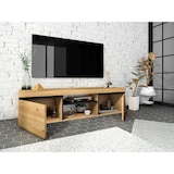 thumbnail of TV-Schrank mod NATURALE ''Rovere/Nero'', 2 Türen und 2 Fächer, Wohnzimmer, 140x40x41cm _ TV140NATBOCA