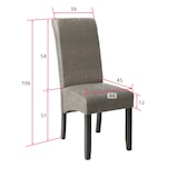 thumbnail of tectake Silla de comedor ergonómica  gris mármol - 403629
