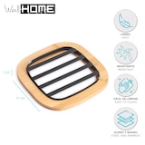 thumbnail of WellHome - Küchenuntersetzer aus Metall und Bambus in Schwarz 17x17 cm - A-mesa