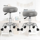 thumbnail of CASARIA® Drehhocker Höhenverstellbar Dicke Polsterung Grau