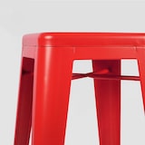 thumbnail of Tabouret de bar en métal rouge mat