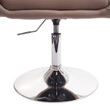 thumbnail of Eetkamerstoel HWC-F19, keukenstoel draaistoel loungestoel, in hoogte verstelbaar ~ kunstleer taupe