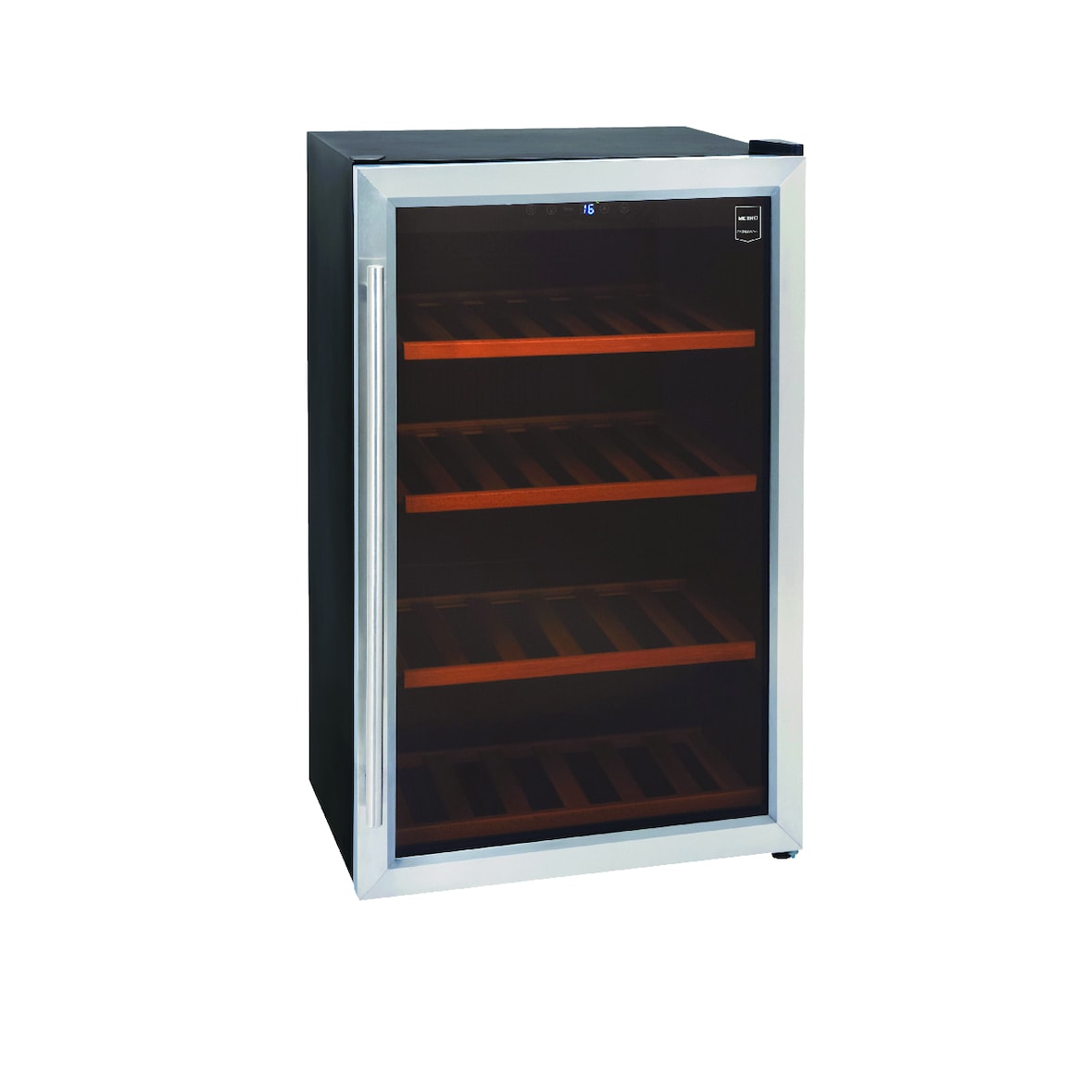 METRO Professional Cave à vin GWC2040, acier inoxydable, 54 x 54.3 x 83 cm, refroidissement statique par ventilateur,  40 bouteilles, noir/argenté