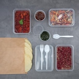 thumbnail of Petites boîtes en plastique micro-ondables avec couvercles 500ml (lot de 250) - 120 x 175 x 36 mm - FIESTA RECYCLABLE